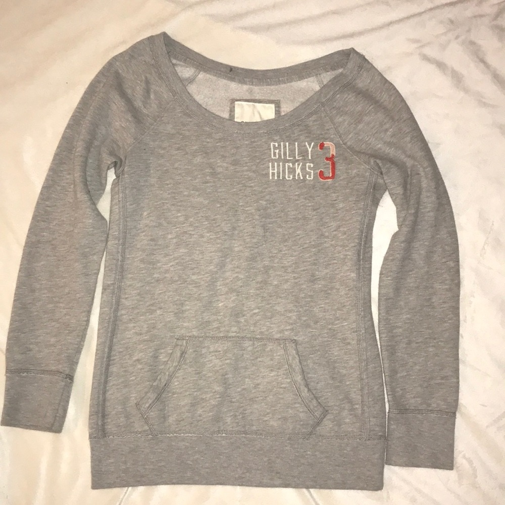 Grey off the shoulder sweatshirt